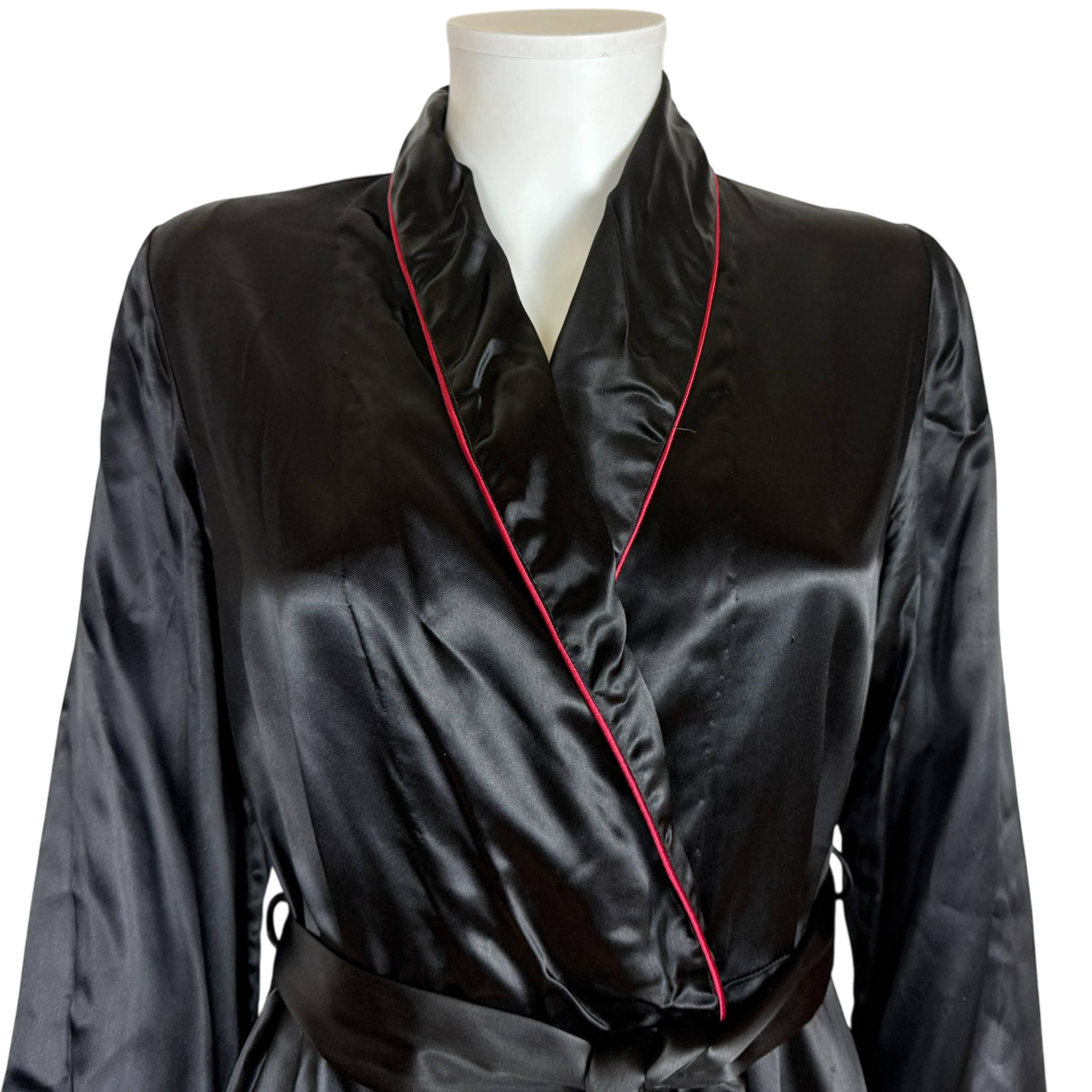 Fancy 50 Robe Vintage 1940s-50s Black Satin Robe With Embroidered Dragon – Southern ...