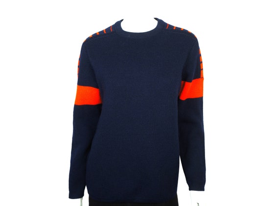 Vintage 60s White Stag Ski Sweater Navy w Red Unis