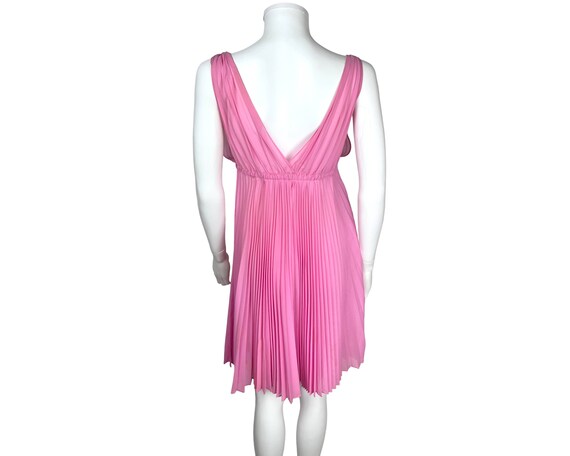 Vintage 1960s Barbiecore Pink Nightie Dress Pleat… - image 2