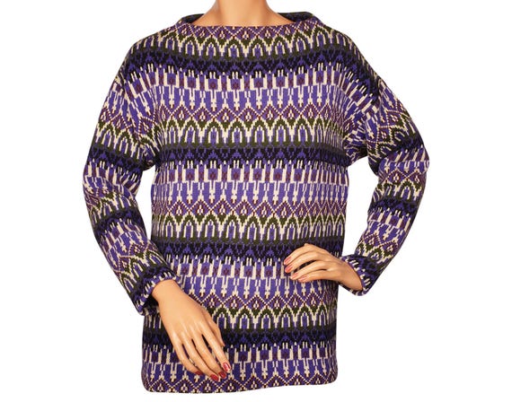 1960s Austrian Ski Sweater Multicolour Pattern Mad