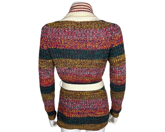 Vintage 1970s Cardigan Sweater Acrylic Knit Size … - image 4
