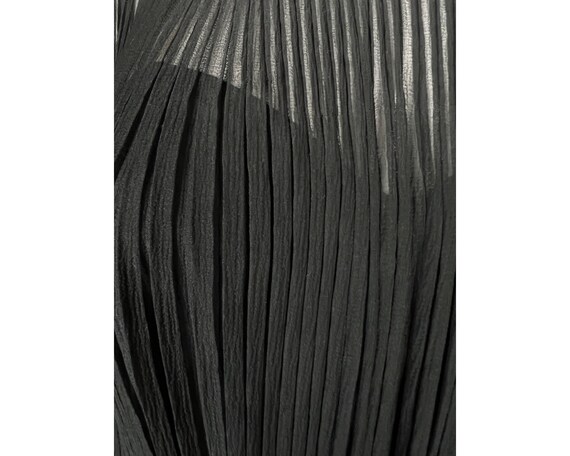 Vintage 1960s Cocktail Dress Pleated Black Silk C… - image 8