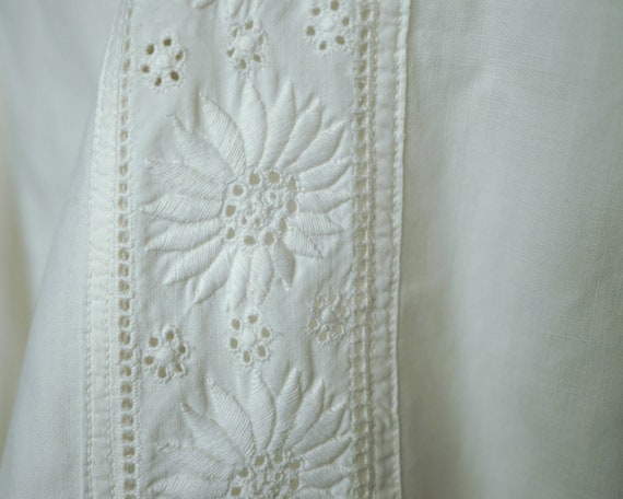 Antique Victorian Blouse Combing Jacket White Cot… - image 8