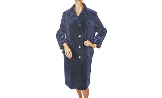 1960s Velvet Coat - Royal Blue - Rainmaster - Size
