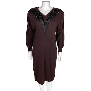 Vintage 1980s Mirrors of Krizia Dress Angora Blended Knit Size L