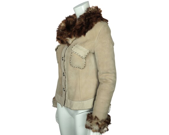 Vintage 70s Shearling Jacket Schianto Italy Ladie… - image 3