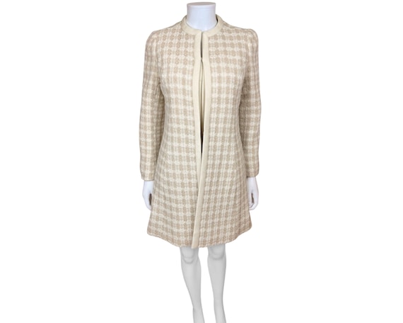 Vintage 1960s Tweed Dress & Coat Set for Lily Simon Made in France