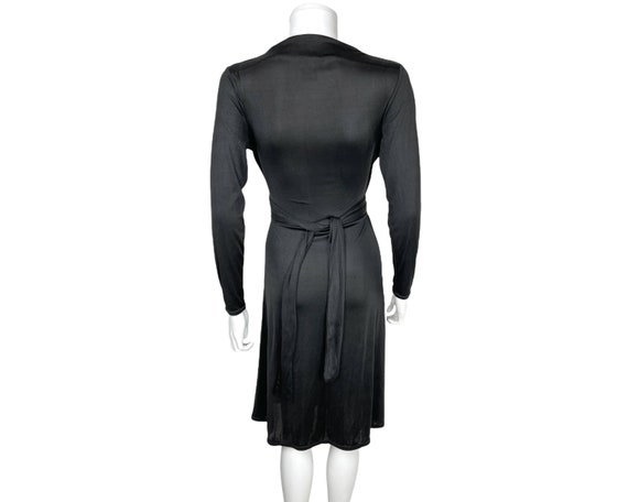 Vintage 1980s Dress Black Polyester Sassia Paris … - image 2