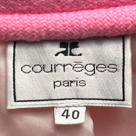 1980s Vintage Courreges Suit Skirt & Jacket Pink … - image 7