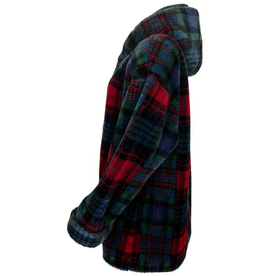 Vintage 1980s Donnybrook Faux Fur Coat Plaid Pattern Size M - Etsy
