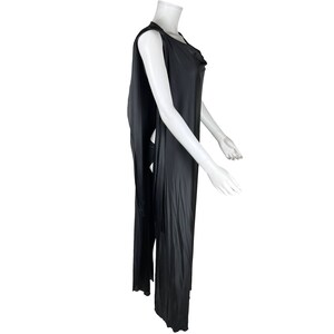 Vintage NWT 1970s Goddess Nightgown Black Nylon Nightie & Panties One Size VFG