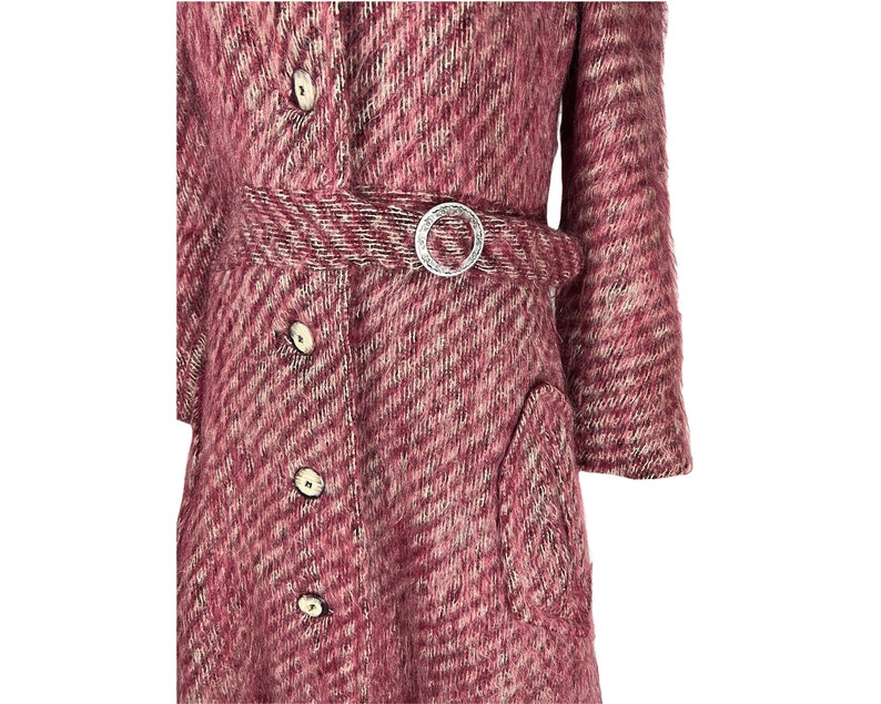 Vintage 1960s Mohair Wool Coat Irving Samuel Gainsborough Ladies Size S M VFG image 5