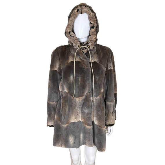 Vintage 1960s Sheared Muskrat Parka Coat Made in … - image 3