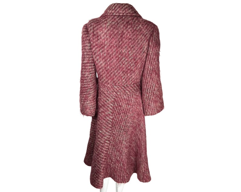 Vintage 1960s Mohair Wool Coat Irving Samuel Gainsborough Ladies Size S M VFG image 3