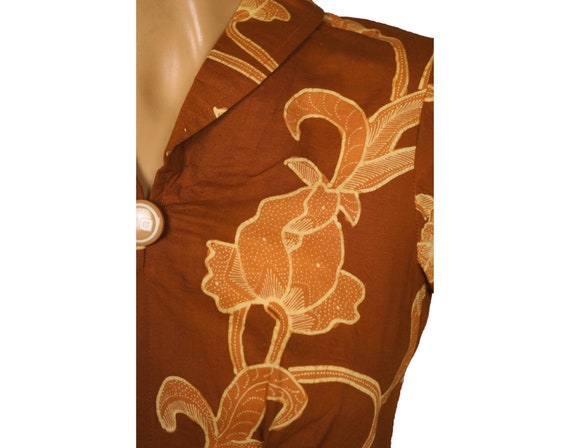 Vintage 1970s Does 1930s Floral Print Day Dress -… - image 5