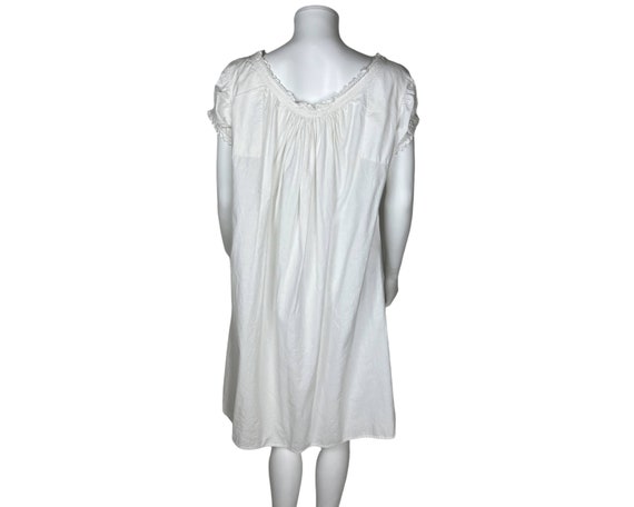 Antique Victorian Nightgown 19th c White Cotton N… - image 2