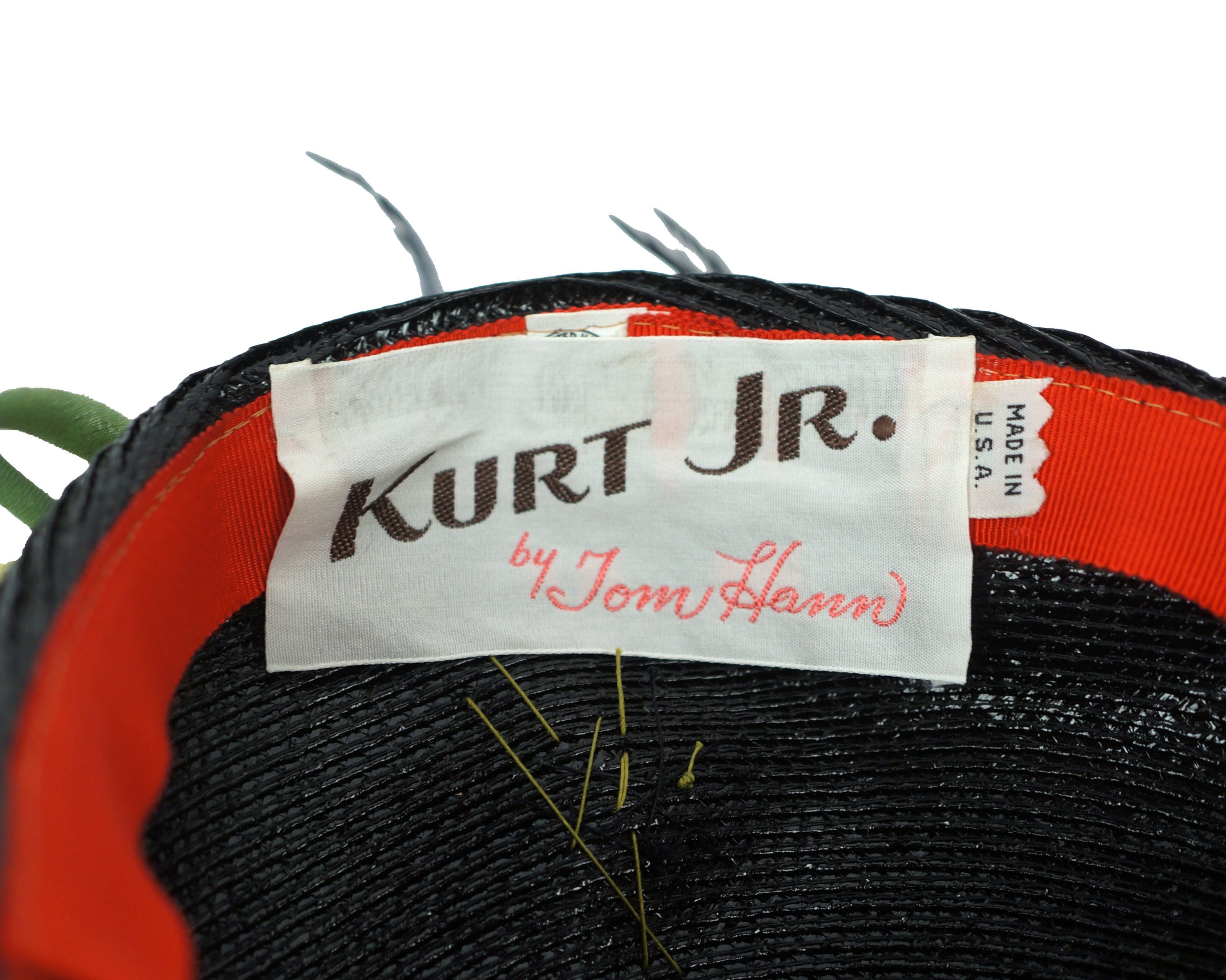 Vintage 1980s Fascinator Hat W Flower Kurt Jr by Tom Hann  display picture 3