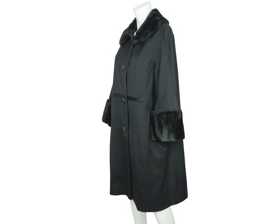 Vintage Black May Of London Wool Coat S/M main image 1