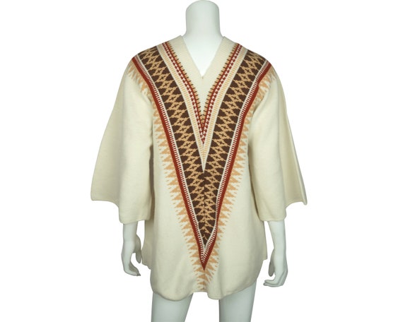 Vintage 70s Sweater Geometric Cuddle Knit Wintuk … - image 4