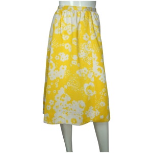 Vintage 1970s Miss Dior Skirt Yellow & White Floral Unused Old Stock NWOT Size M VFG image 2