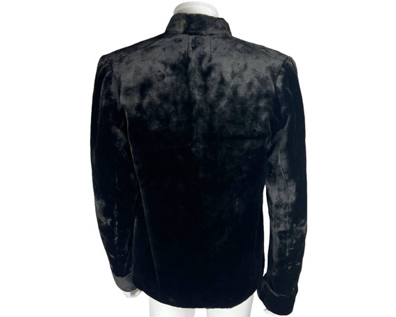 Vintage 1920s Jacket Black Plush Velvet Ladies Si… - image 2