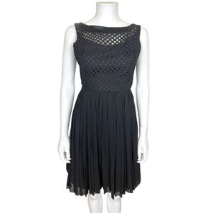 Vintage 1960s Cocktail Dress Silk Chiffon Bombshell 24” Waist