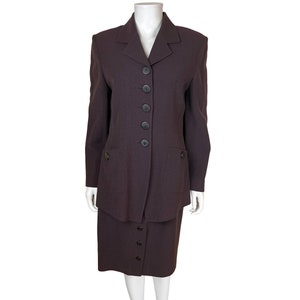 Vintage 1990s Jaeger Skirt Suit Wool Blend Ladies Size M