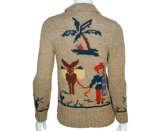 Vintage Cowichan Sweater Mary Maxim Mexicana Patte