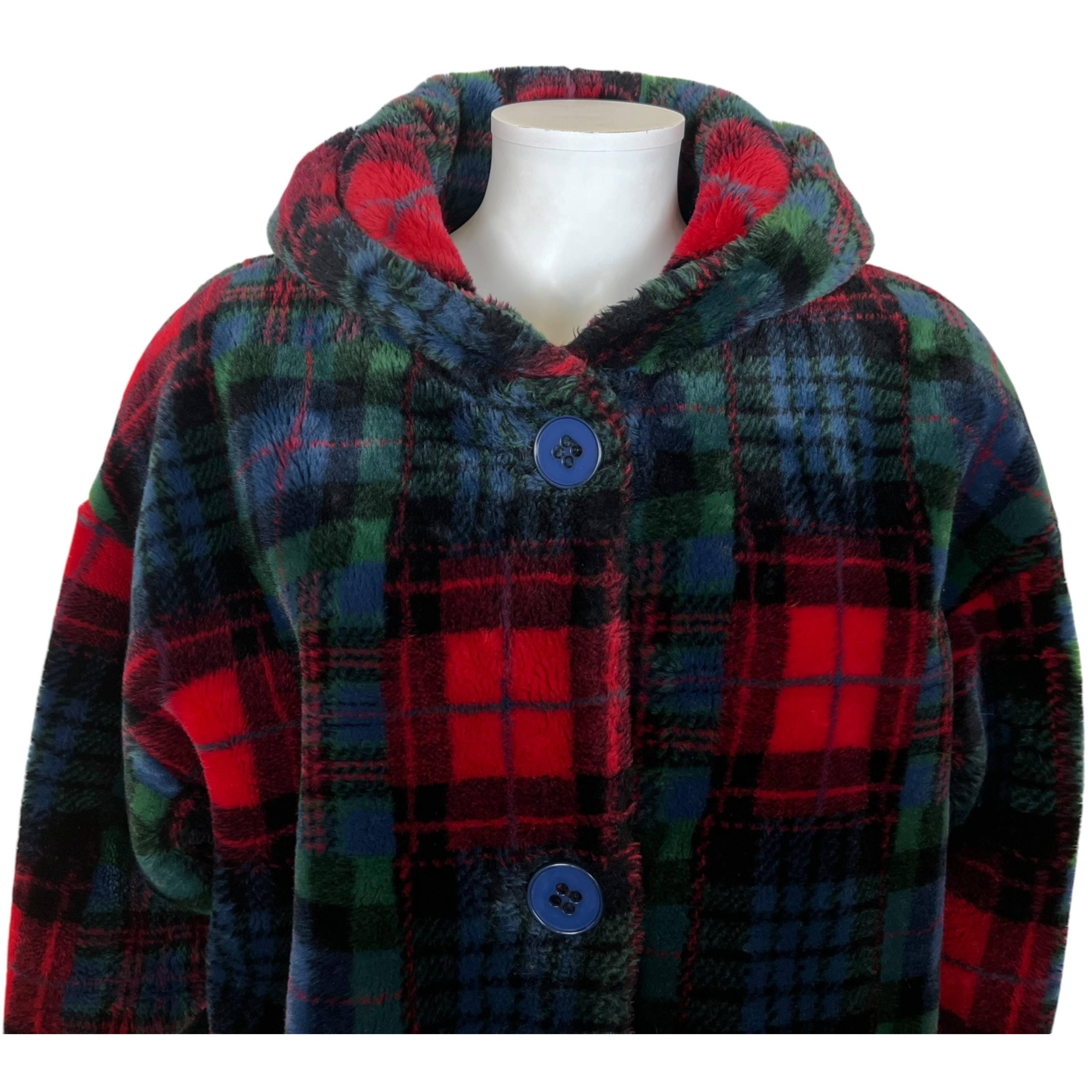 Vintage 1980s Donnybrook Faux Fur Coat Plaid Pattern Size M - Etsy Vintage 1980s Donnybrook Faux Fur Coat Plaid Pattern Size M - Etsy