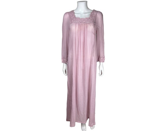 Unused Vintage 1970s Lilac Nightie Dress Linda Li… - image 1