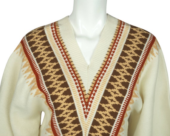 Vintage 70s Sweater Geometric Cuddle Knit Wintuk … - image 2