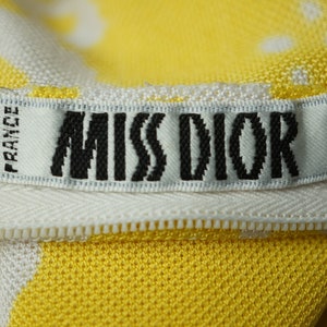 Vintage 1970s Miss Dior Skirt Yellow & White Floral Unused Old Stock NWOT Size M VFG image 4