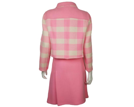 1980s Vintage Courreges Suit Skirt & Jacket Pink … - image 2