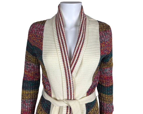 Vintage 1970s Cardigan Sweater Acrylic Knit Size … - image 6