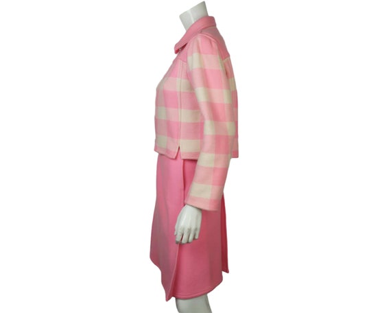 1980s Vintage Courreges Suit Skirt & Jacket Pink … - image 3