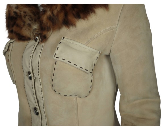 Vintage 70s Shearling Jacket Schianto Italy Ladie… - image 4