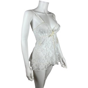 NWT 1970s Vintage Babydoll Nightie with Panties White Lace Size S Unused VFG