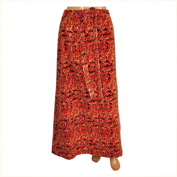 Vintage 1960s Lilly Pulitzer Maxi Skirt, Velvet Pr