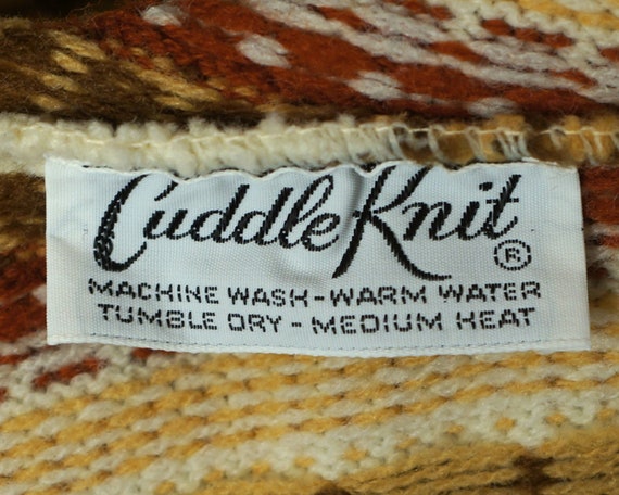 Vintage 70s Sweater Geometric Cuddle Knit Wintuk … - image 5