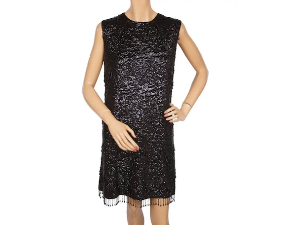 ladies black sequin dress Tuckernuck Josie Black / L Shes made of sequined stretch crepe and lined with smooth satin lining for added comfort Black Sequin Mini Dress -