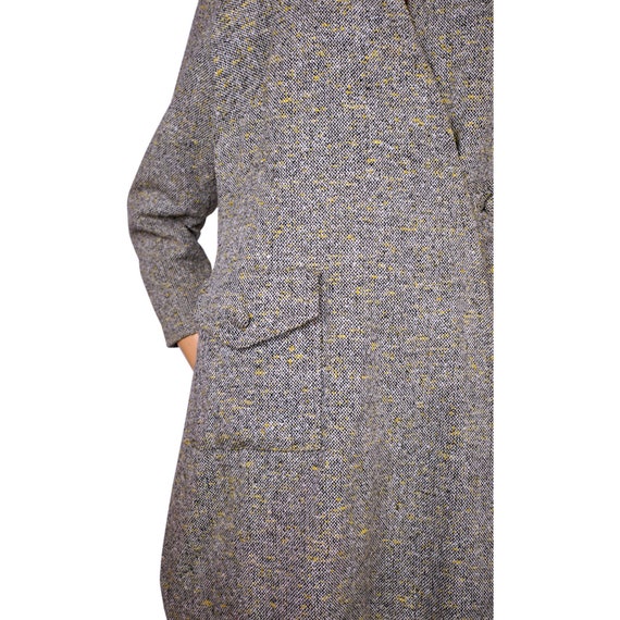 1960s Mod Coat Salt & Pepper Tweed, 60s Does 20s … - image 5