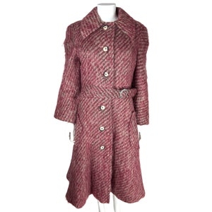 Vintage 1960s Mohair Wool Coat Irving Samuel Gainsborough Ladies Size S M VFG image 1