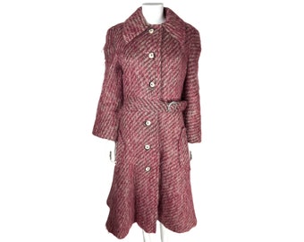 Vintage 1960s Mohair Wool Coat Irving Samuel Gainsborough Ladies Size S M - VFG