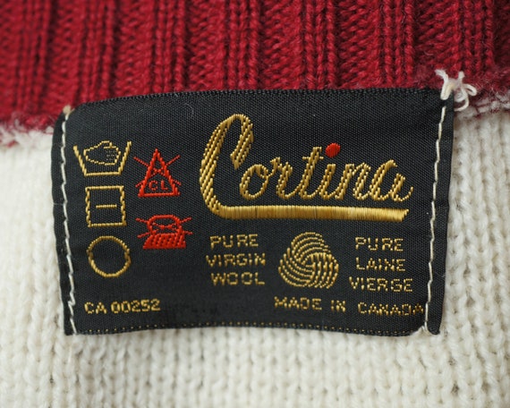 Vintage 1970s Cardigan Sweater Nordic Pattern Cor… - image 4