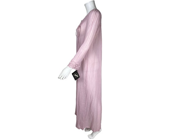 Unused Vintage 1970s Lilac Nightie Dress Linda Li… - image 3