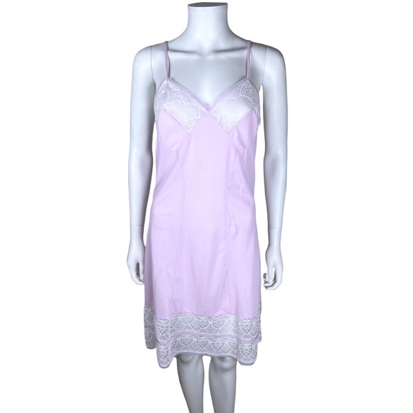 Vintage 1960s Lavender Sheer Nylon Slip Alpe Italy Size M - VFG