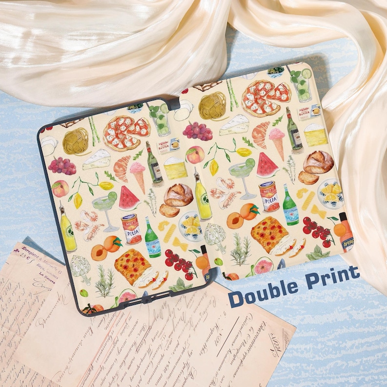 Funda Kindle "Collage de Comida Deliciosa", Fundas Kindle Nuevas, Kindle 8/10/11/12, PaperWhite 7/10/12, Funda Kindle Personalizada, Funda Kindle Colorsoft imagen 4