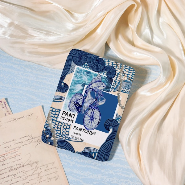 Blue Ocean Collage Kindle Hülle,neue Kindle Hüllen,Kindle 8/10/11/12,PaperWhite 7/10/12,Personalisierte Kindle Hülle,Kindle Colorsoft Fall,Geschenk