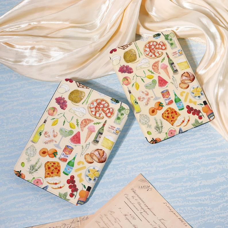 Funda Kindle "Collage de Comida Deliciosa", Fundas Kindle Nuevas, Kindle 8/10/11/12, PaperWhite 7/10/12, Funda Kindle Personalizada, Funda Kindle Colorsoft imagen 3