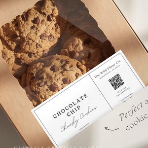 6x4 Cottage Food Label Template, Rectangle Cookie Label With Cottage Law, Bread Sticker, Home Bakery Ingredient, Download EDITABLE Canva 001